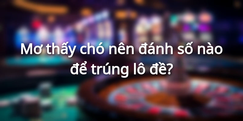 Mơ thấy chó nên đánh số nào để trúng lô đề?